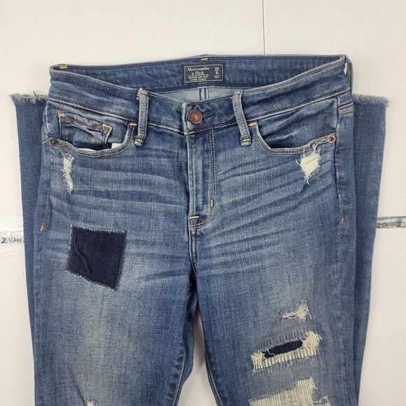 Abercrombie & Fitch harper low rise super skinny‎ jeans 25/0 blue womens 3653 - Picture 2 of 12